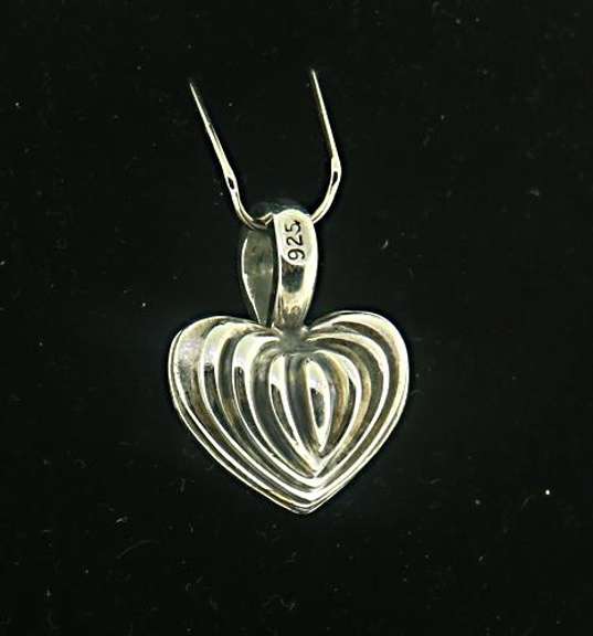 Sterling Silver Lagos Fluted Heart Pendant