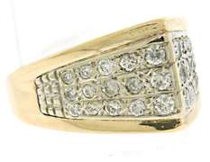 Amazing Pave Diamond Pyramid Ring