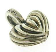Sterling Silver Lagos Fluted Heart Pendant