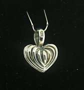 Sterling Silver Lagos Fluted Heart Pendant