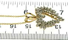 Beautiful Heart Cluster Diamond Necklace