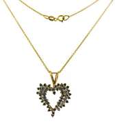 Beautiful Heart Cluster Diamond Necklace