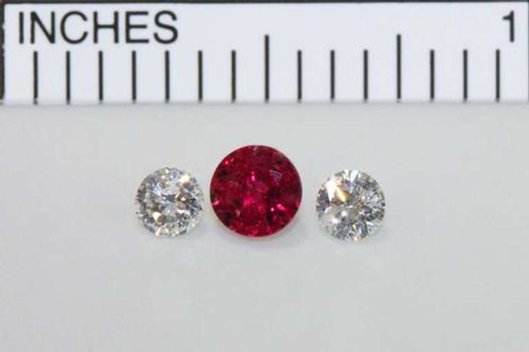 Radiant Natural Ruby & Diamond Pair