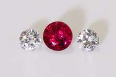 Radiant Natural Ruby & Diamond Pair