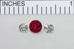 Radiant Natural Ruby & Diamond Pair