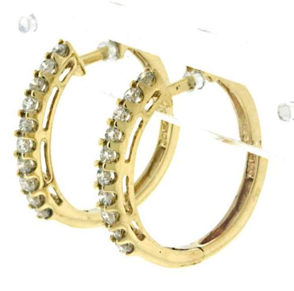 Amazing .50ctw Diamond Hoop Earrings