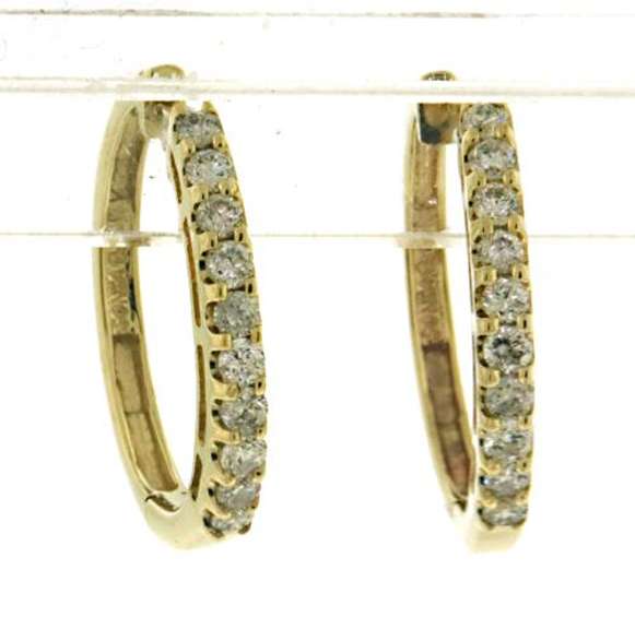 Amazing .50ctw Diamond Hoop Earrings