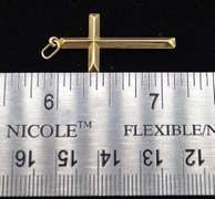 14KT GOLD CROSS PENDANT
