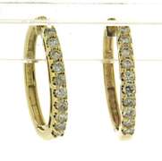 Amazing .50ctw Diamond Hoop Earrings