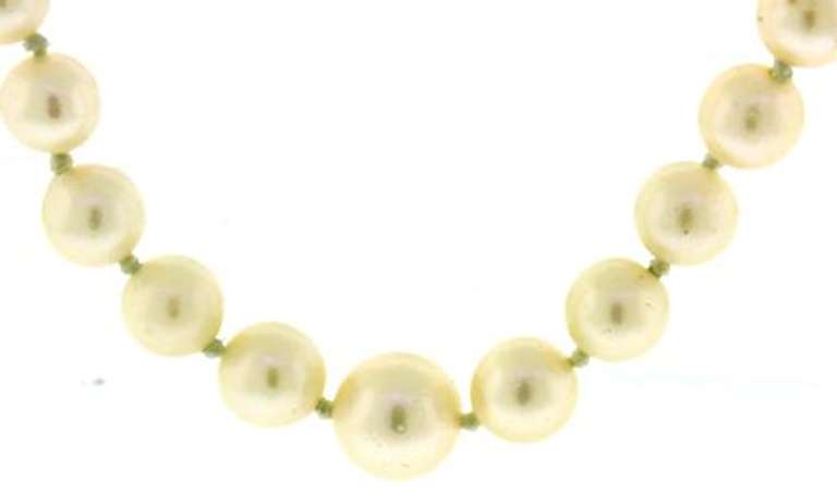 Vintage 14kt WG Pearl Strand Necklace