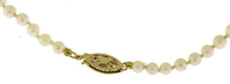 Vintage 7-5mm Pearl Necklace