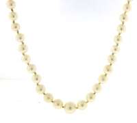 Vintage 14kt WG Pearl Strand Necklace