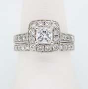 14K White Gold Certified Engagement & Wedding Set