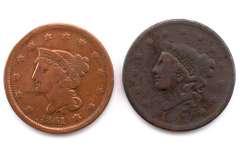 1837 And 1841 Large Cents