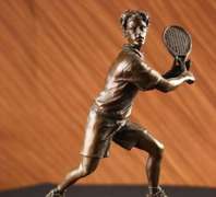 Tennis Player Bronze Sculpture