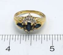 Elegant Sapphire & Diamond Ring in Gold