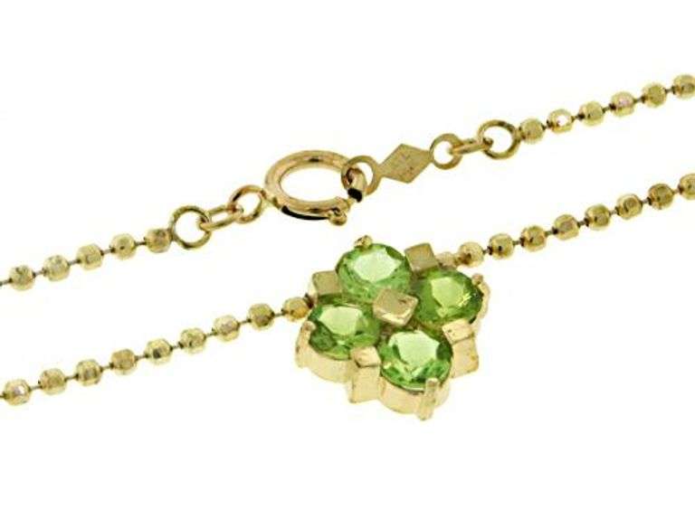 Fabulous Amethyst & Peridot 3 Flower Necklace