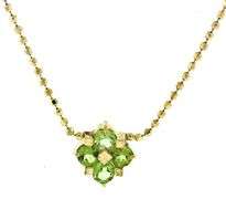 Fabulous Amethyst & Peridot 3 Flower Necklace