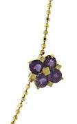 Fabulous Amethyst & Peridot 3 Flower Necklace