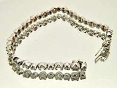 14K WHITE GOLD 4.25 CARAT DIAMOND TENNIS BRACELET