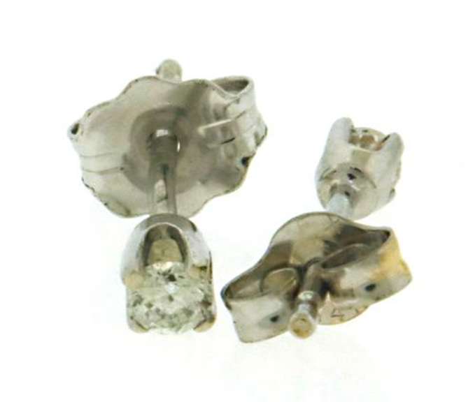 Dainty 14kt WG Diamond Stud Earrings