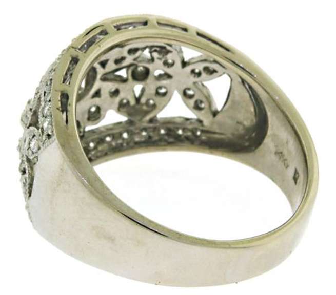 Fancy Milgrain and Diamond Floral Ring