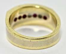 Exquisite 18K Ruby & Diamond Band