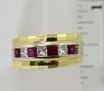 Exquisite 18K Ruby & Diamond Band