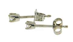 Dainty 14kt WG Diamond Stud Earrings