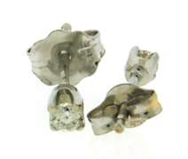 Dainty 14kt WG Diamond Stud Earrings