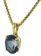 Pretty Oval Mystic Topaz Necklace