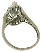 Gorgeous Aquamarine and Diamond Ring in 14kt