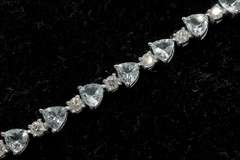 Darling Aquamarine & Diamond Bracelet in Sterling