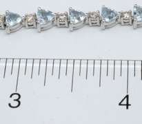 Darling Aquamarine & Diamond Bracelet in Sterling