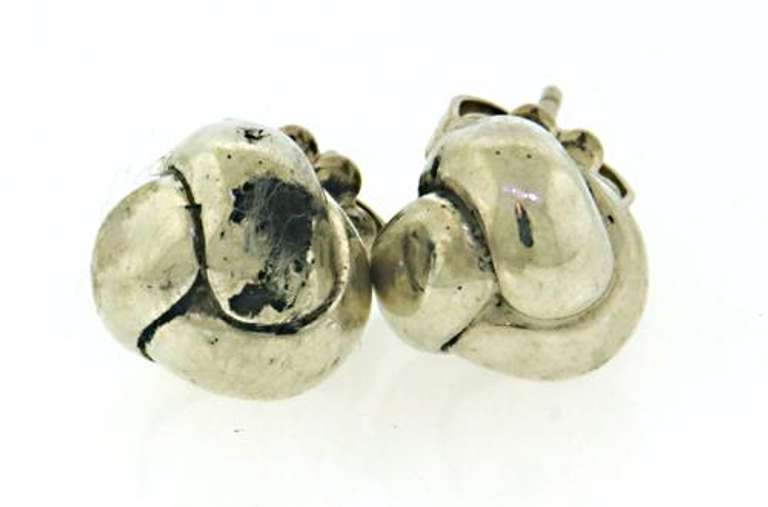 Trendy Tiffany & Co Designer Love Knot Ball Stud Earrings