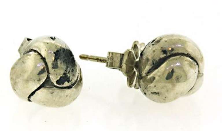 Trendy Tiffany & Co Designer Love Knot Ball Stud Earrings