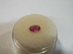 Shimmering Pink Thai Ruby Oval Gemstone