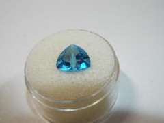 Amazing Bright Blue Swiss Blue Topaz  Trillion Cut