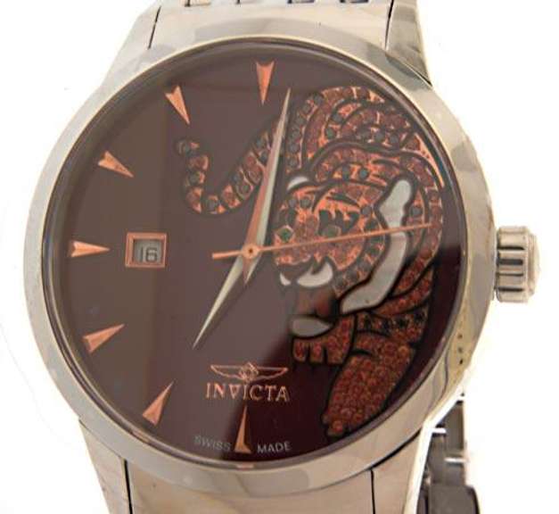 RARE INVICTA MEN'S TIGER GEMSTONE AUTOMATIC