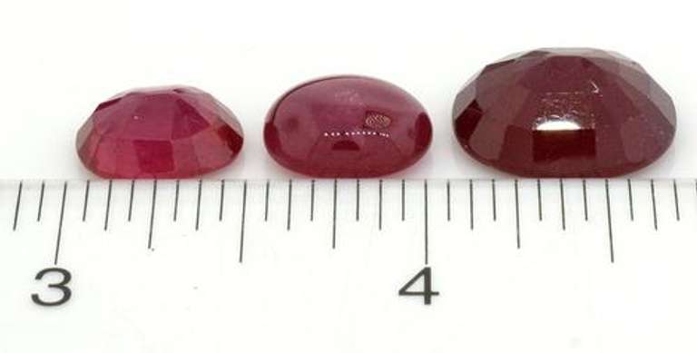 Set of 3 Beautiful Oval Rubies, 26.49CTW