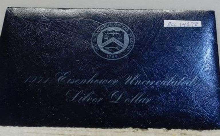 1971 Silver Unc Ike Dollar, govmt package (Blue Ike)
