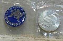 1971 Silver Unc Ike Dollar, govmt package (Blue Ike)