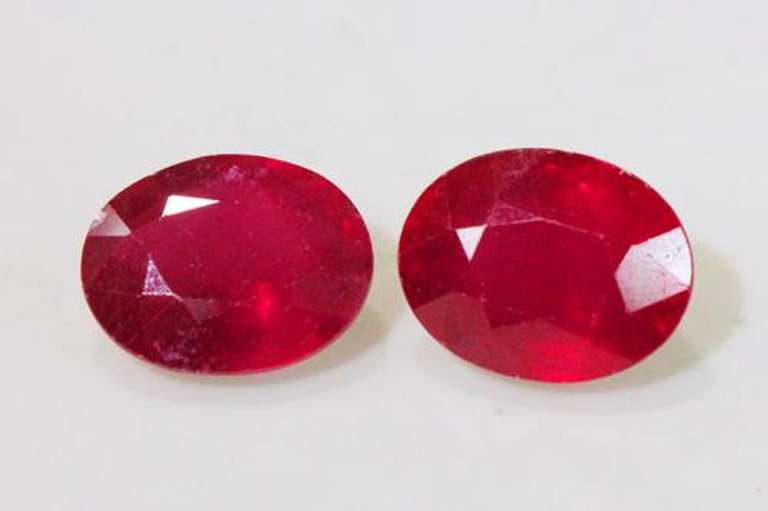 Juicy Natural Ruby Pair - 8.43 cts.