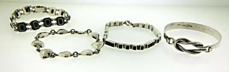 Group lot of Silver Bracelets and Bangle