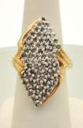 LADIES DIAMOND LARGE CLUSTER/COCKTAIL RING.