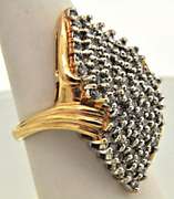 LADIES DIAMOND LARGE CLUSTER/COCKTAIL RING.
