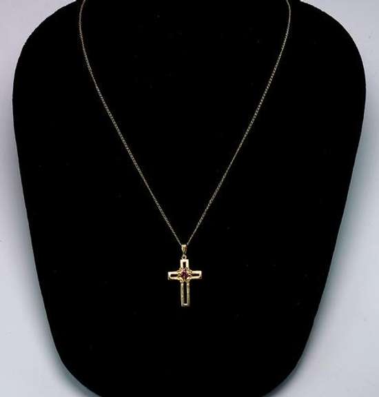 Very Elegant Cross with Chain, 14KT