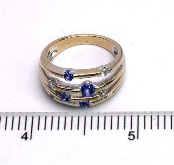 Incredible Iolite & Diamond Band in White Gold