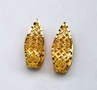 Unique Woven 14KT Yellow Gold Earrings