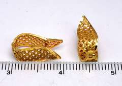 Unique Woven 14KT Yellow Gold Earrings